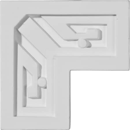 Ekena Millwork 3 3/8"W x 3 3/8"H x 7/8"P Eris Key Panel Moulding Corner (matches moulding PML01X00ER) PML03X03ER